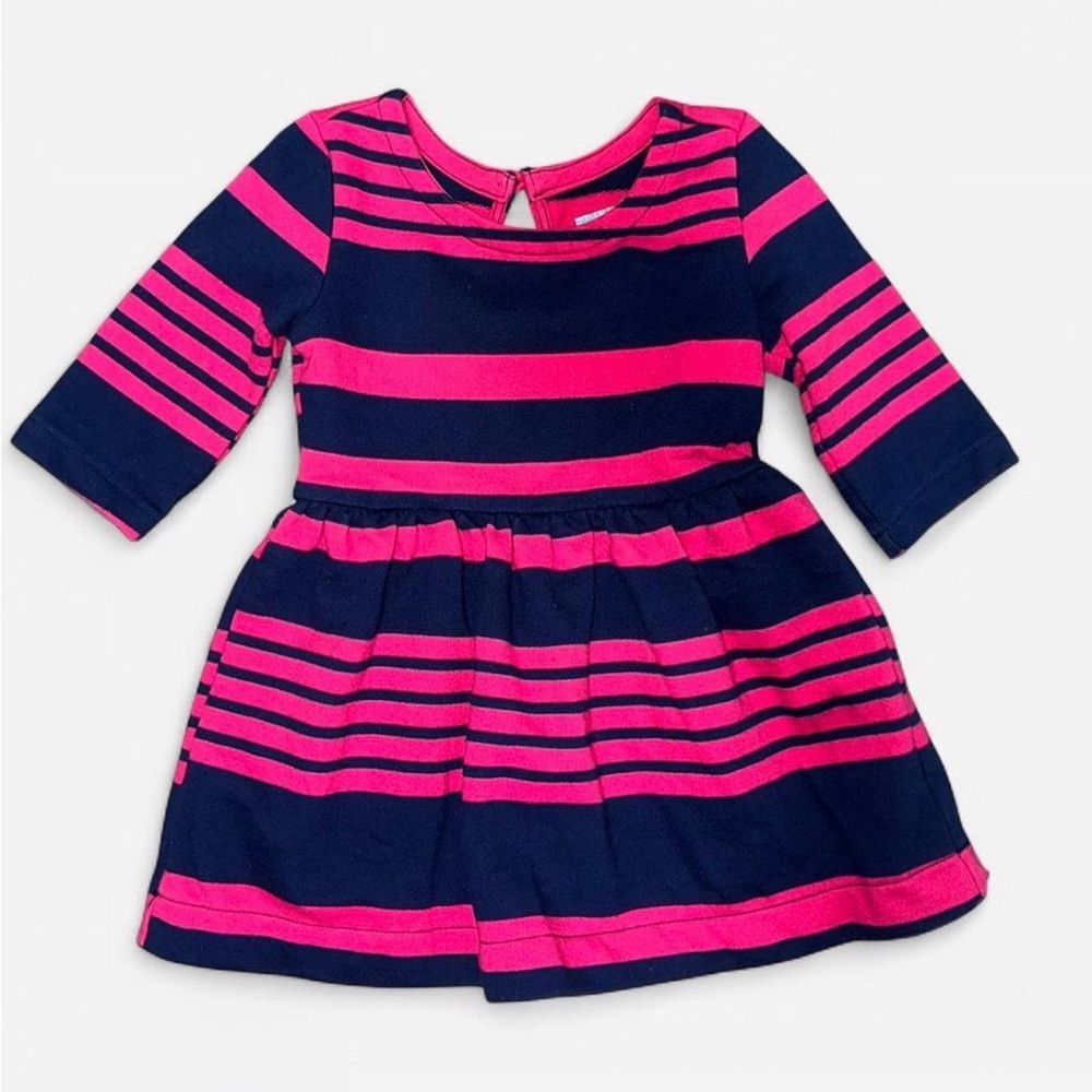 GAP Kids Casual Dress with Pink and Navy Stripes
